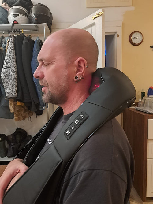 Flow Massager Pro2 Shiatsu Neck & Shoulder Massager with Heat, Pain Relief Deep Tissue, 16 Nodes