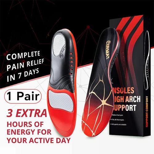 Orthopedic Sport Insoles with TPU Gel, Shock Absorption, Breathable Arch Support for Pain Relief
