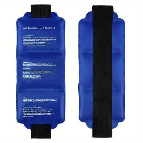 Wearable Gel Ice Pack Wrap for Back and Muscle Recovery with Hot and Cold Therapy and Secure Fastening