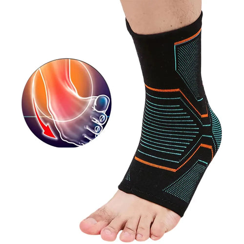 Ankle Brace Compression Sleeve with Arch Support for Injury Recovery and Plantar Fasciitis Relief, 1 Piece