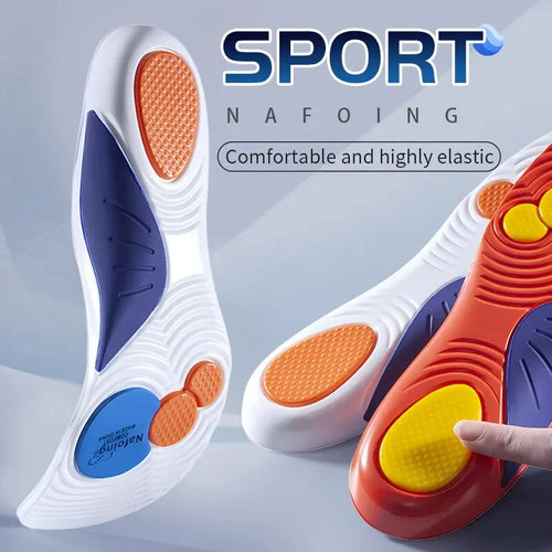Sport Insoles for Shoes with Shock Absorption and Breathable Cushioning for Running, Orthopedic Support for Men and Women