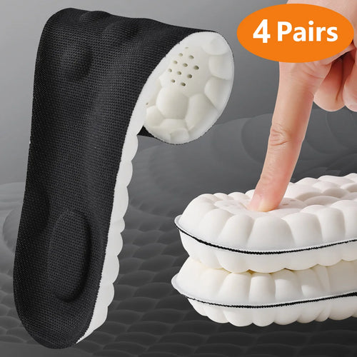 Latex Sport Insoles Soft High Elasticity Shoe Pads Breathable Shock Absorption Arch Support Cushion
