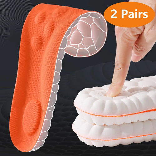 Latex Sport Insoles Soft High Elasticity Shoe Pads Breathable Shock Absorption Arch Support Cushion