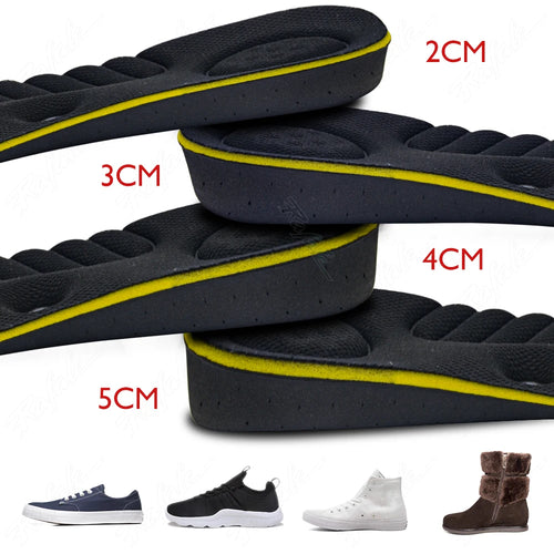 Magnet Massage Height Increase Insoles for Women Men, 2-5 cm Invisible Arch Support Orthopedic Lift Shoes Inserts