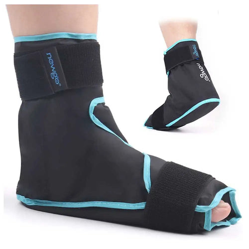 Ankle Foot Ice Pack Wrap Reusable Gel Hot Cold Compress Therapy Foot Brace Support for Pain Relief and Injury Recovery