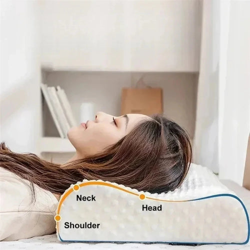 Memory Foam Orthopedic Neck Pillow with Slow Rebound Memory Foam for Neck and Shoulder Pain Relief