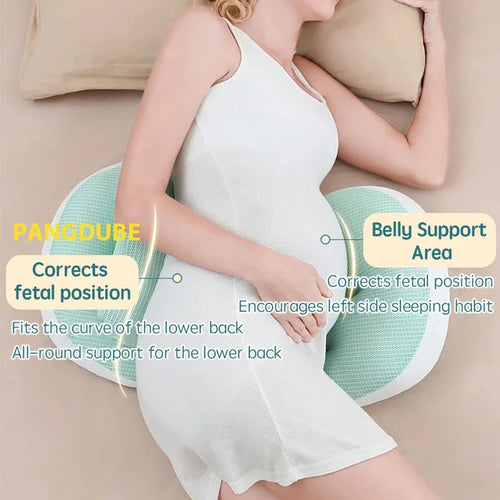 Pangdube pregnancy body pillow set, cotton, with 1 auxiliary pillow, waist and back support for pregnant women side sleeping