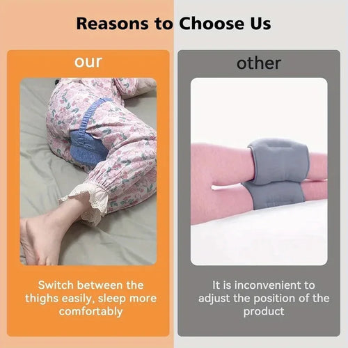 Memory Foam Knee Support Pillow for Side Sleepers, Orthopedic Leg Cushion for Sciatica, Back and Hip Pain Relief, Suitable for Bed and Sofa
