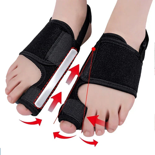 Flexible Toe Separator Splint for Hallux Valgus Bunion Correction, Orthotic Foot Straightener for Bone Alignment and Pedicure Care