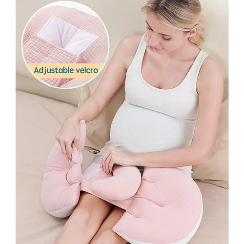 Pangdube pregnancy body pillow set, cotton, with 1 auxiliary pillow, waist and back support for pregnant women side sleeping