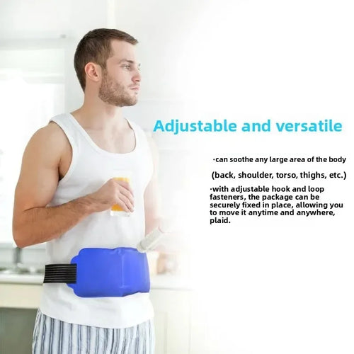 Wearable Gel Ice Pack Wrap for Back and Muscle Recovery with Hot and Cold Therapy and Secure Fastening