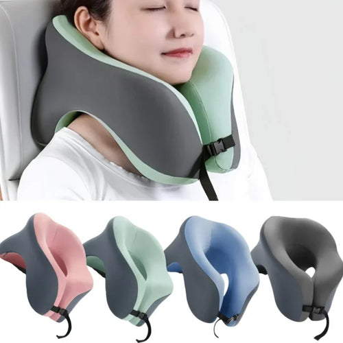 Portable U-shaped Memory Foam Travel Pillow for Neck Support, Ergonomic Design for Car, Airplane, Office, and Sleeping Comfort