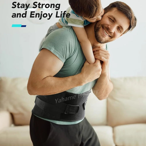 Lumbar Support Belt for Men and Women, Lightweight Back Brace for Lower Back Pain, Sciatica, Herniated Disc, Scoliosis Relief