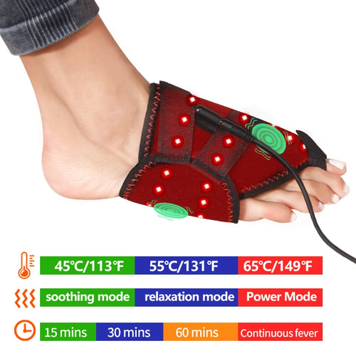 Electric Ankle Massager with 3 Heat Settings and Vibration Therapy for Joint Pain Relief and Sprain Support