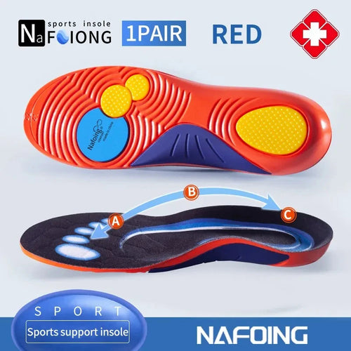 Sport Insoles for Shoes with Shock Absorption and Breathable Cushioning for Running, Orthopedic Support for Men and Women
