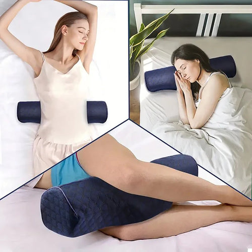 Cervical Pillow Neck Support with Head Massager for Pain Relief and Comfort