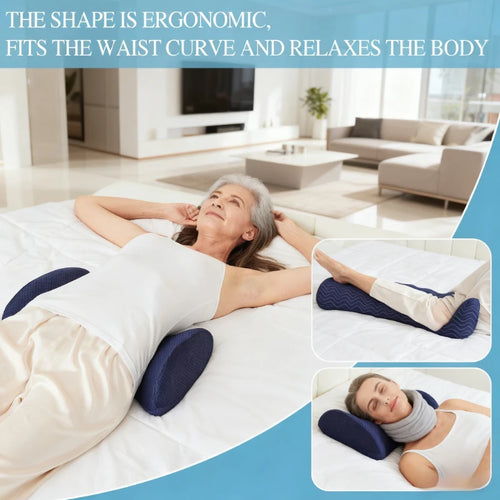 Lumbar Support Pillow Memory Foam Lightweight 1pc Machine Washable for Back and Leg Comfort