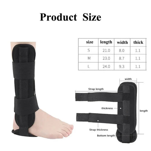 Ankle Support Brace with Joint Protector and Sprain Retainer Clip for Foot Stability and Injury Prevention