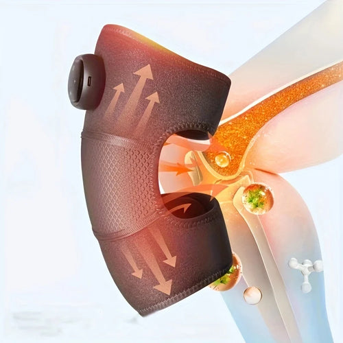 Heated Knee Massager 3-in-1 Wrap with Adjustable Vibration and Heat Modes for Knee, Elbow, Shoulder, and Leg Pain Relief