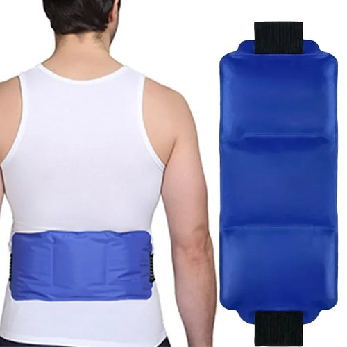 Wearable Gel Ice Pack Wrap for Back and Muscle Recovery with Hot and Cold Therapy and Secure Fastening