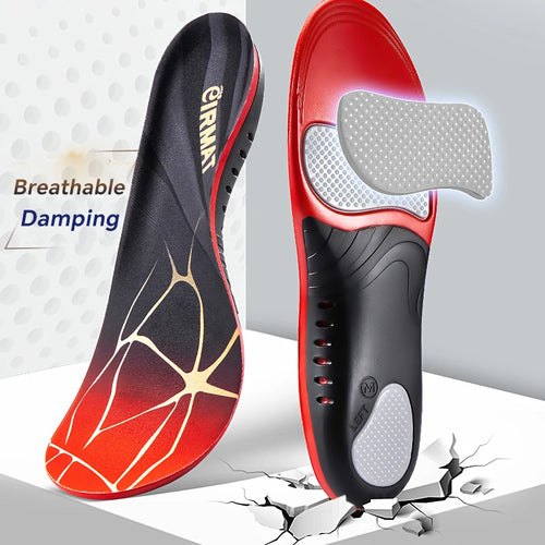 Orthopedic Sport Insoles with TPU Gel, Shock Absorption, Breathable Arch Support for Pain Relief