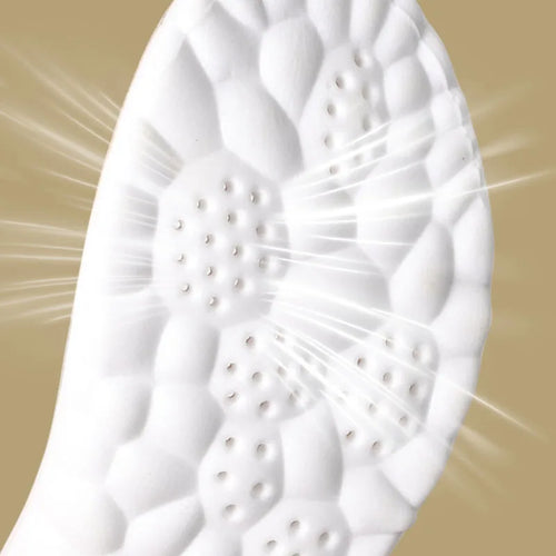 Faux Leather Insoles with High Elasticity Latex Arch Support, Non-Slip, Breathable, Soft Comfort for Foot, 1 or 5 Pairs