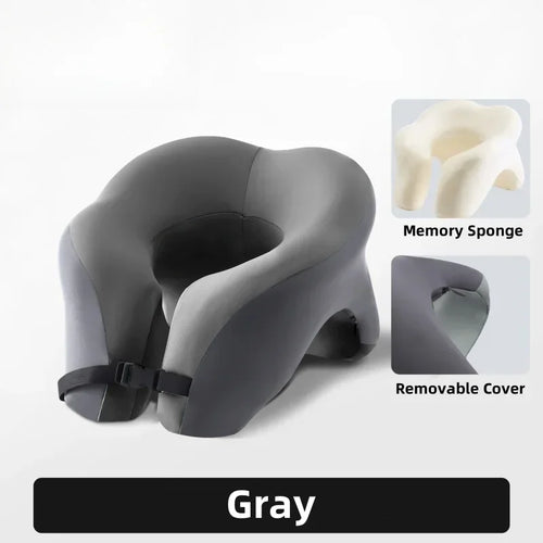 Portable U-shaped Memory Foam Travel Pillow for Neck Support, Ergonomic Design for Car, Airplane, Office, and Sleeping Comfort