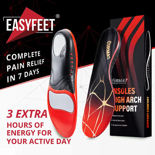 Orthopedic Sport Insoles with TPU Gel, Shock Absorption, Breathable Arch Support for Pain Relief