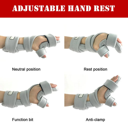 Adjustable Hand Brace Support with Finger Splint, Orthopedic Wrist Rest for Arthritis and Tendonitis Pain Relief and Rehabilitation