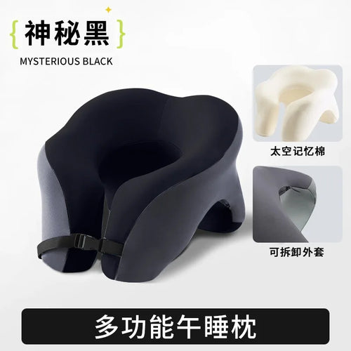 Portable U-shaped Memory Foam Travel Pillow for Neck Support, Ergonomic Design for Car, Airplane, Office, and Sleeping Comfort
