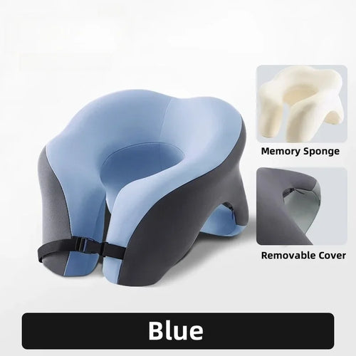 Portable U-shaped Memory Foam Travel Pillow for Neck Support, Ergonomic Design for Car, Airplane, Office, and Sleeping Comfort