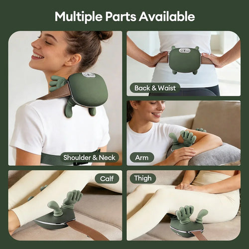 4D Bionic Wireless Neck and Shoulder Massager with Brushless Motor for Cervical and Trapezius Pain Relief