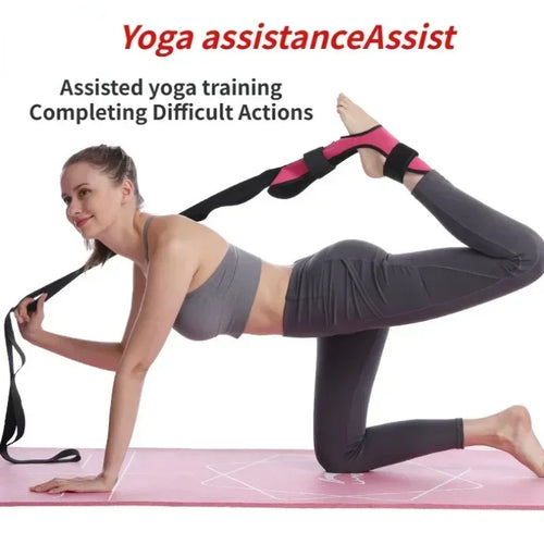 Yoga Leg Stretching Band with Plantar Fasciitis Support, Flexibility and Rehabilitation Fitness Training Belt for Foot Care