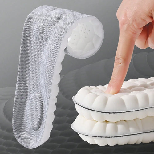 Latex Sport Insoles Soft High Elasticity Shoe Pads Breathable Shock Absorption Arch Support Cushion