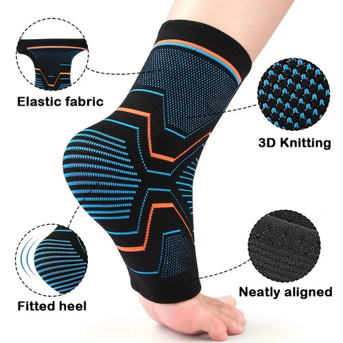 Ankle Brace Compression Sleeve with Arch Support for Injury Recovery and Plantar Fasciitis Relief, 1 Piece