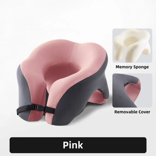 Portable U-shaped Memory Foam Travel Pillow for Neck Support, Ergonomic Design for Car, Airplane, Office, and Sleeping Comfort