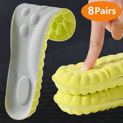 Latex Sport Insoles Soft High Elasticity Shoe Pads Breathable Shock Absorption Arch Support Cushion