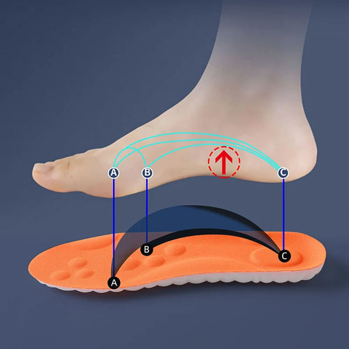 Latex Sport Insoles Soft High Elasticity Shoe Pads Breathable Shock Absorption Arch Support Cushion