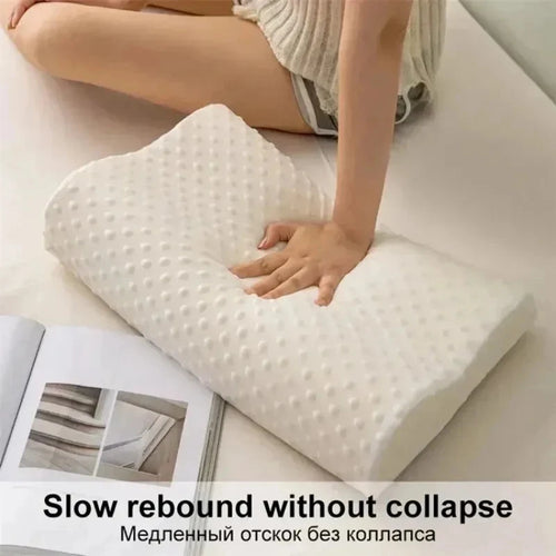 Memory Foam Orthopedic Neck Pillow with Slow Rebound Memory Foam for Neck and Shoulder Pain Relief