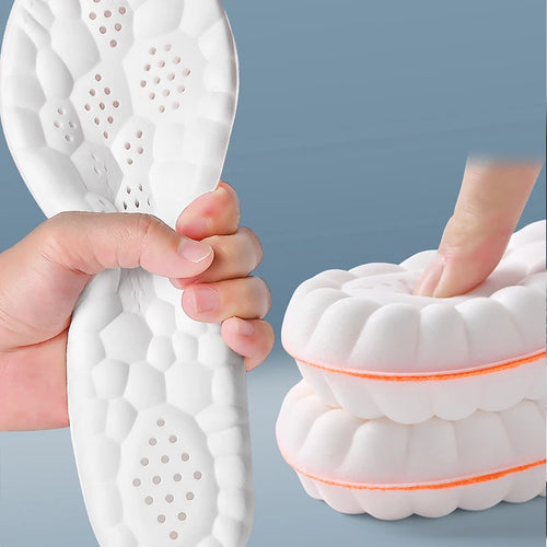 Latex Sport Insoles Soft High Elasticity Shoe Pads Breathable Shock Absorption Arch Support Cushion