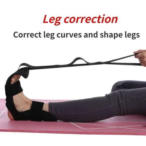 Yoga Leg Stretching Band with Plantar Fasciitis Support, Flexibility and Rehabilitation Fitness Training Belt for Foot Care