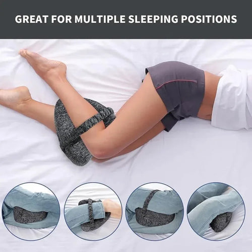 Memory Foam Knee Support Pillow for Side Sleepers, Orthopedic Leg Cushion for Sciatica, Back and Hip Pain Relief, Suitable for Bed and Sofa
