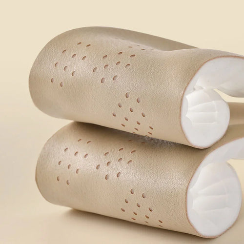 Faux Leather Insoles with High Elasticity Latex Arch Support, Non-Slip, Breathable, Soft Comfort for Foot, 1 or 5 Pairs