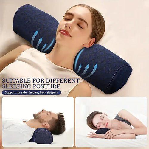 Cervical Pillow Neck Support with Head Massager for Pain Relief and Comfort