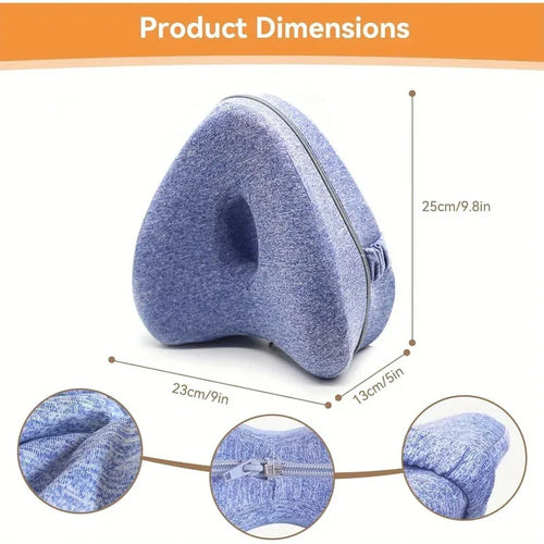 Memory Foam Knee Support Pillow for Side Sleepers, Orthopedic Leg Cushion for Sciatica, Back and Hip Pain Relief, Suitable for Bed and Sofa