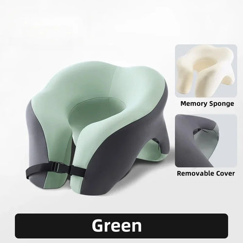 Portable U-shaped Memory Foam Travel Pillow for Neck Support, Ergonomic Design for Car, Airplane, Office, and Sleeping Comfort