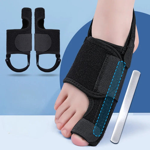 Flexible Toe Separator Splint for Hallux Valgus Bunion Correction, Orthotic Foot Straightener for Bone Alignment and Pedicure Care