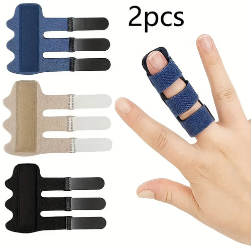 Adjustable Finger Splints with Secure Straps for Trigger Finger Support and Joint Fixation, Comfortable Finger Brace for Straightening