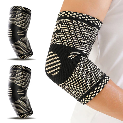 Fitness Elbow Brace Compression Support Sleeve for Tendonitis, Tennis Elbow, Golf Treatment - Reduce Joint Pain