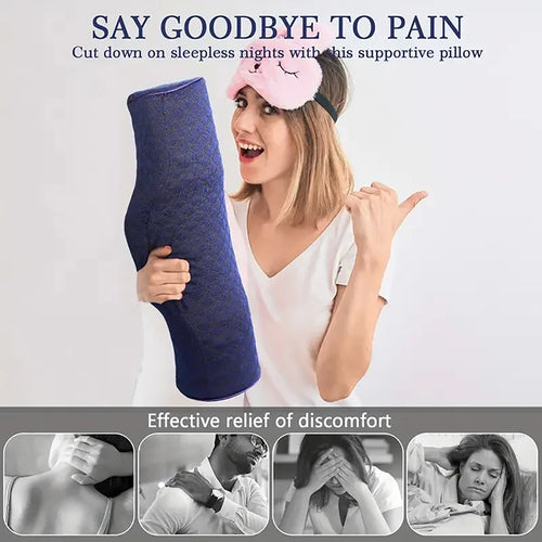 Cervical Pillow Neck Support with Head Massager for Pain Relief and Comfort